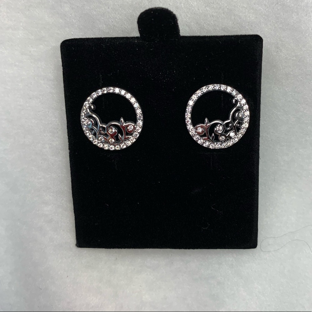Sterling Silver & CZ Earrings.